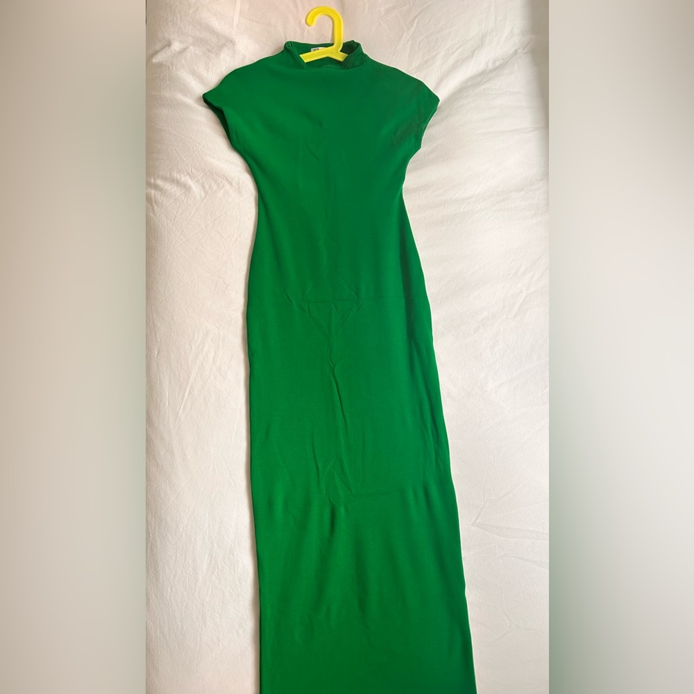 Green Maxi Dress From Zara